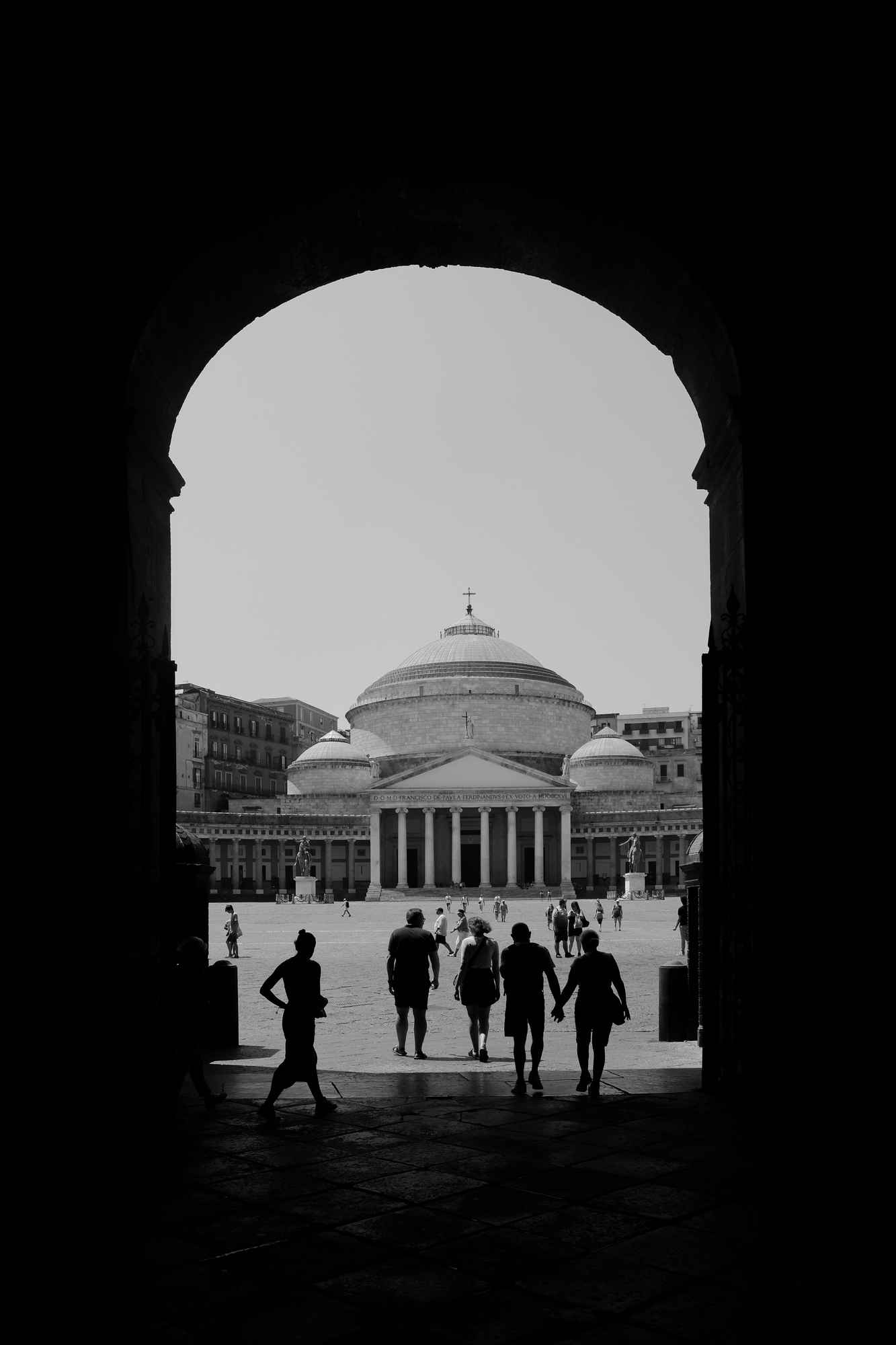 Naples doors with people