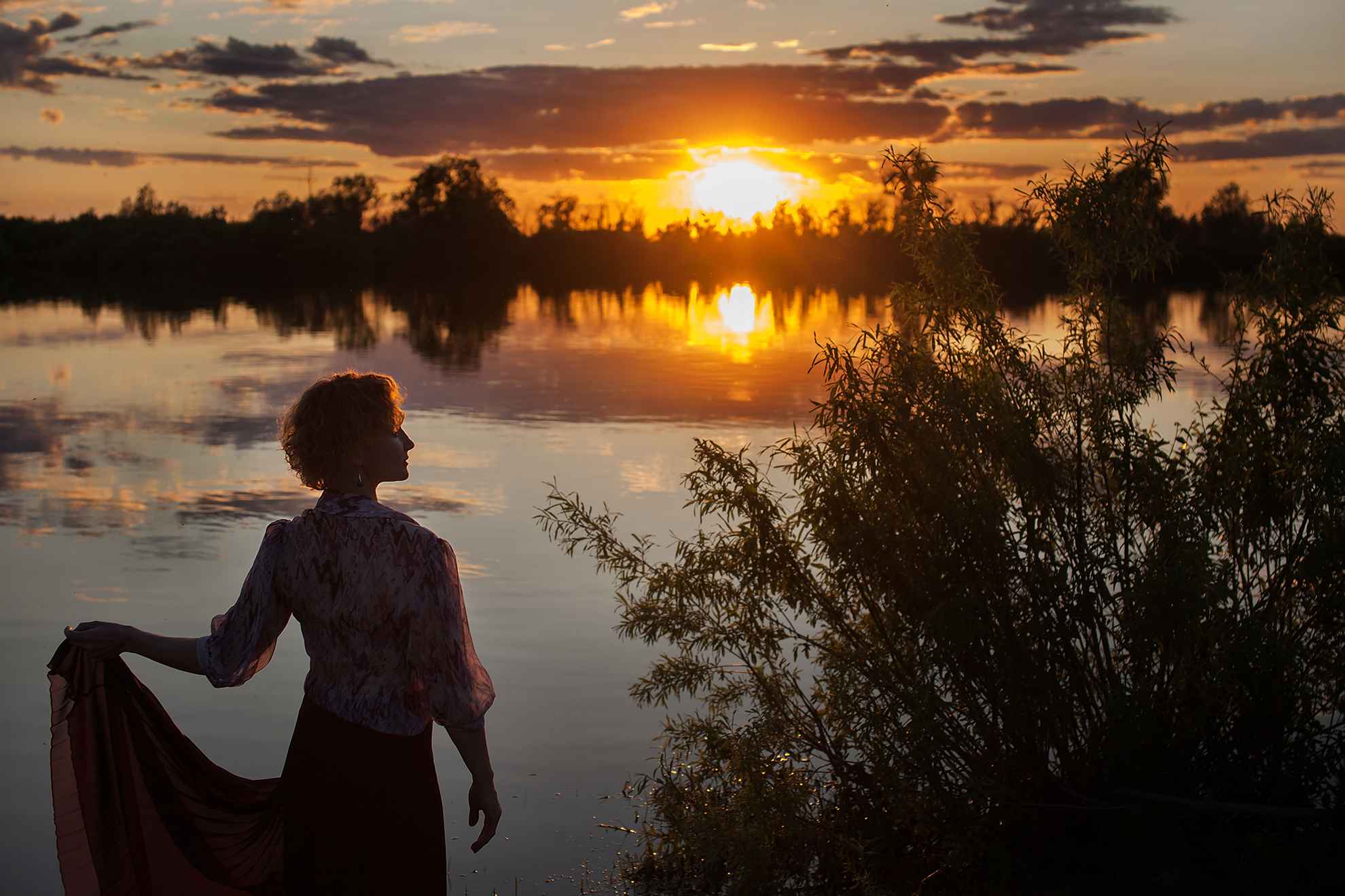 Girl and Sunset