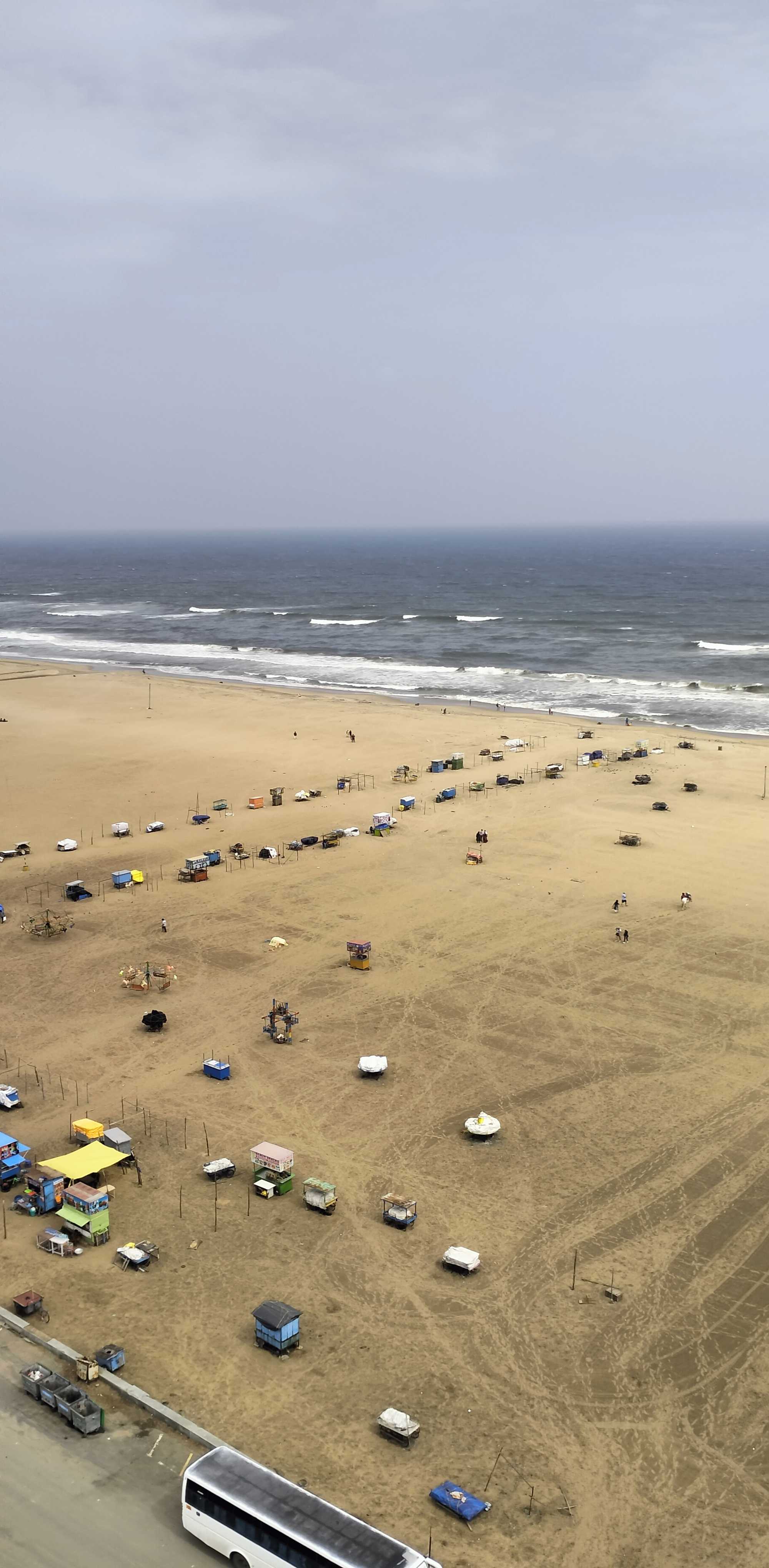 A panoramic view of Marina Beach